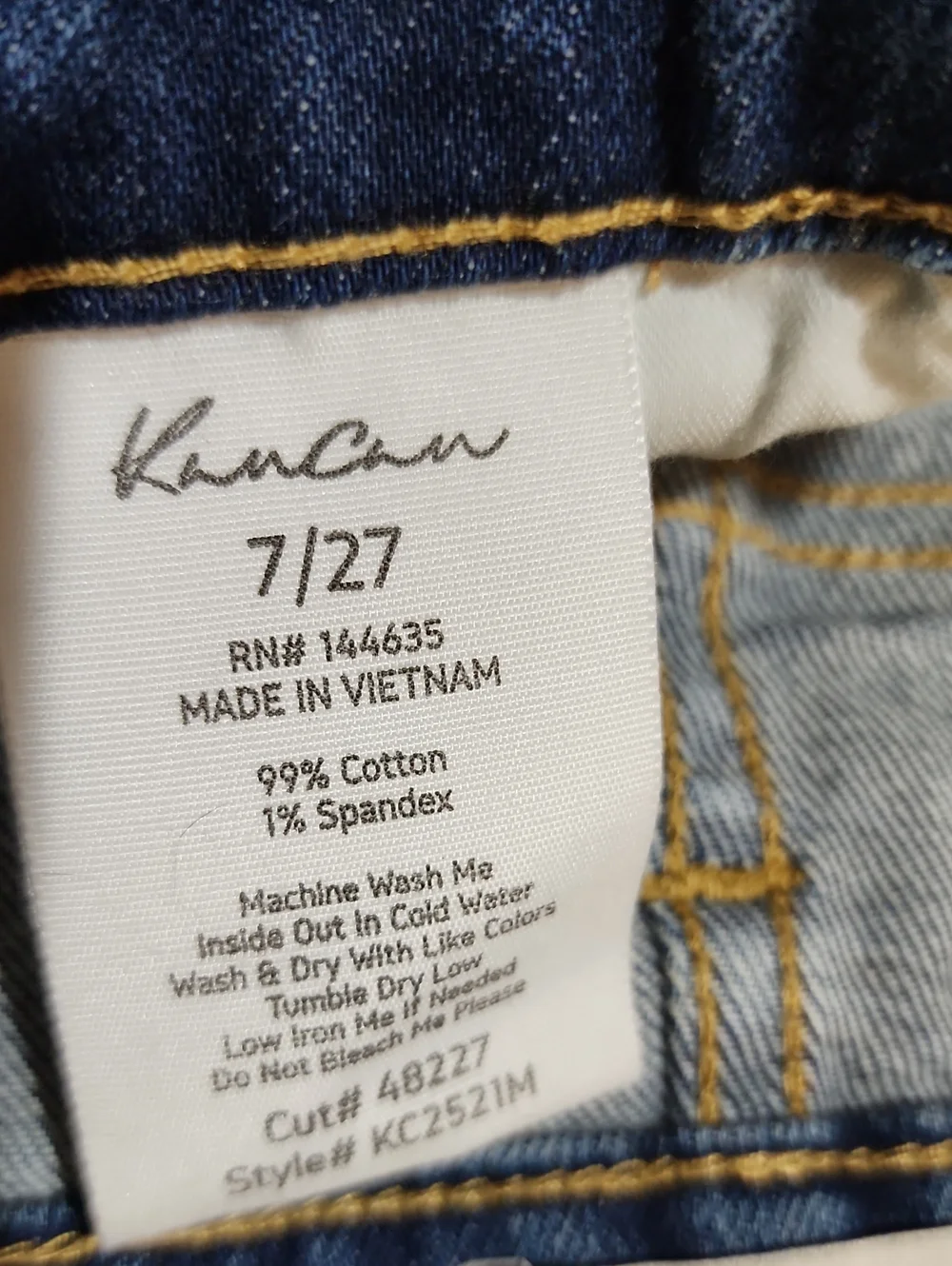 KanCan Faded Blue Denim Shorts with Frayed Hem womens 27 nwot number 1191